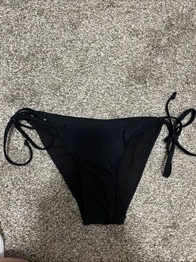 SHEIN Black Tie-Side Bikini Bottom